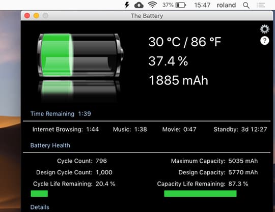 battery monitoring for mac os sierra
